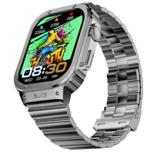 Fire-Boltt Maverick Smartwatch 51.308mm (2.02 inch) IPS Display, Luxury Stainless Steel Look, 320x385 Pixel Resolution, Bluetooth Calling, Voice Assistant