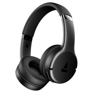 boAt Rockerz 411 (2025 Launch), 40Ms Low Latency, 40Hrs Battery, 40Mm Drivers, Enx Tech, Integrated Controls, V5.4 Bluetooth Headphones, Wireless Over Ear Headphone with Mic