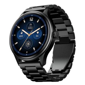 Boat Lunar Discovery Neo, 1.39" (3.5 cm) Round HD Display, Premium Metallic Finish, Animated Watchfaces, 100+ Sports Mode, Bluetooth Calling, Smart Watch for Men & Women