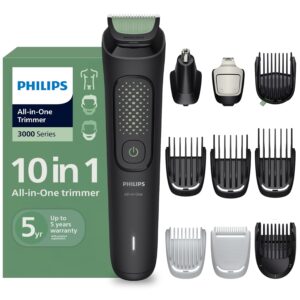 Philips India's No.1 Men's Trimmer* | Long-lasting Performance | All-in-One Grooming Kit- Face, Hair, Body, Private Parts | Ear/Nose, Detail trimmer attachment | 90min runtime|MG3941