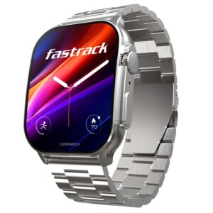 Fastrack Astor FS2 Pro 1.96" Super AMOLED Smart Watch, Metal Body with 1000 Nits Brightness, SpO2, BP & Sleep Monitor, BT Calling, 100+ Sports Modes – Smartwatch for Men & Women
