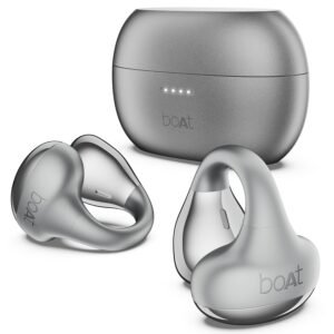boAt Airdopes Loop OWS Earbuds w/Clip-On Fit, Air Conduction Tech, 50HRS Battery, 4Mics ENx, Dual EQ Modes, 12mm Drivers, 40ms Latency, ASAP Charge, OWS Ear Buds Earphones