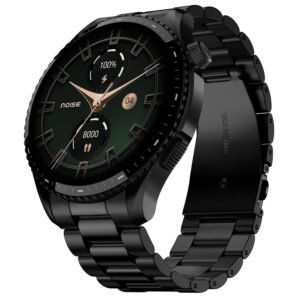 Noise Newly Launched Halo 3 Smart Watch with 1.43” AMOLED Display, 1000 NITS Brightness, Premium Metal Design, Powered by AI Pro, AI Transcription, Morning Briefs, 7-Day Battery (Elite Black)