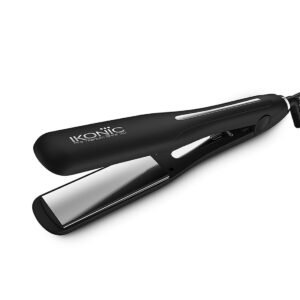 Ikonic Professional Pro Titanium Shine 3.0 Hair Straightener, Advanced Dual Titanium Floating 1.5-Inch Wide Plates, Digital Temperature Control 150°C–230°C, Instant Heat Up, Auto Shut-Off, Universal Voltage, Black, Trusted & Loved By Professionals