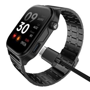 boAt New Launch Ultima Vogue 2, India's First AMOLED Type-C Smartwatch, 1.96" Display, 1000 nits Brightness, Metal Body w/Premium Straps, 10-Days Battery Life, Smartwatch for Men & Women